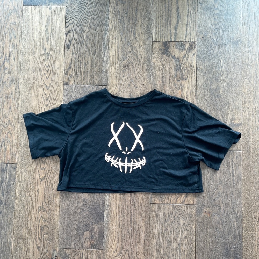 Reflective logo crop top S